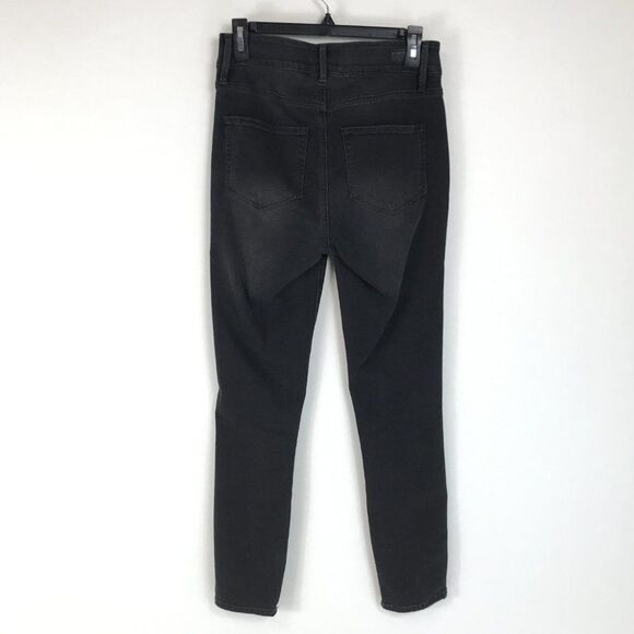 PAIGE Margot Ankle Skinny Jeans Size 28 Sweetheart Waistband Total Eclipse Black - Picture 4 of 16